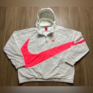 Nike Sportswear Anorak Windbreaker Retro 1980s White Sz XL